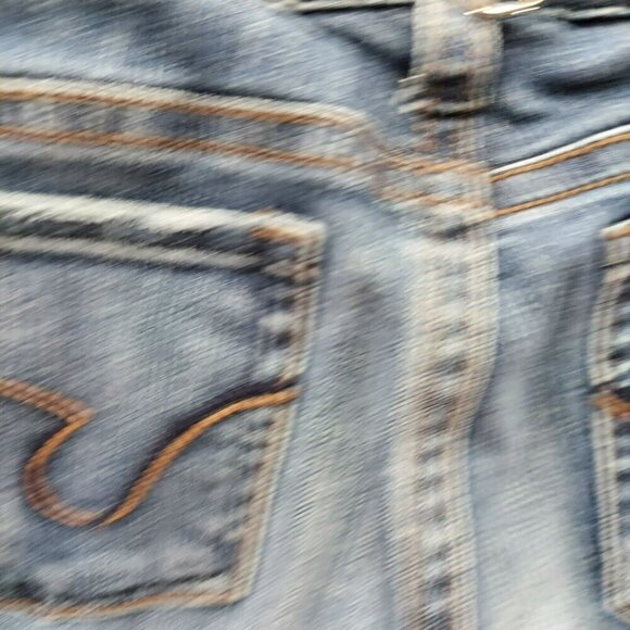 Womens Refuge Jeans Size 7R Solid Blue Straight Leg Regular Fit Denim Pants - Picture 13 of 16